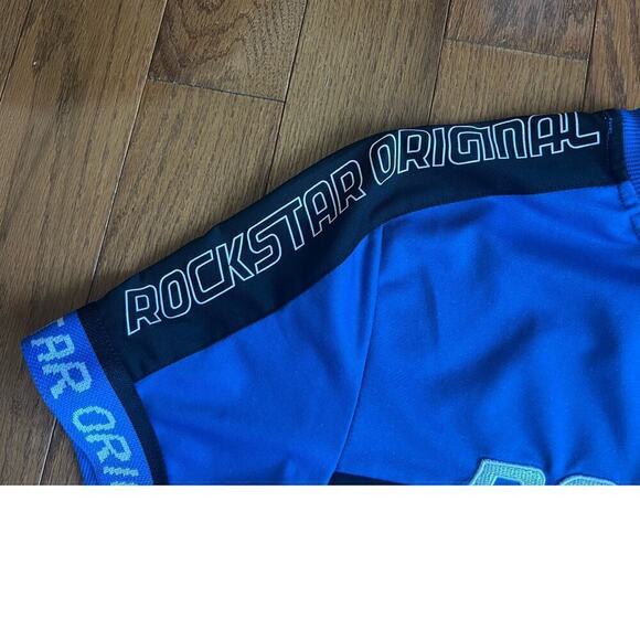 Rockstar Original Jersey, Embroidered Graphics, Short Sleeve, Blue, size Large - Picture 3 of 11